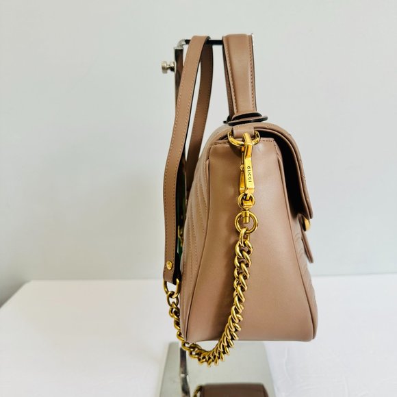 NWOT AUTH GUCCI GG MARMONT SMALL TOP HANDLE SATCHEL SHOULDER BAG 498110.204991 - Picture 8 of 14